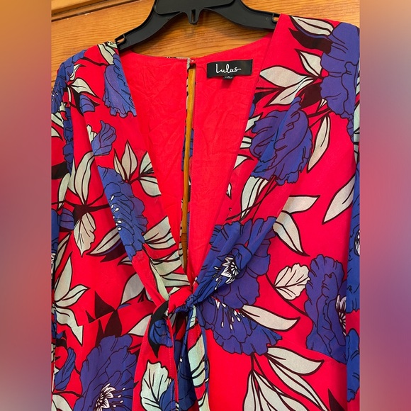 Lulus Blossoming Beauty Red Floral Print Long Sleeve Maxi Dress - Picture 7 of 10